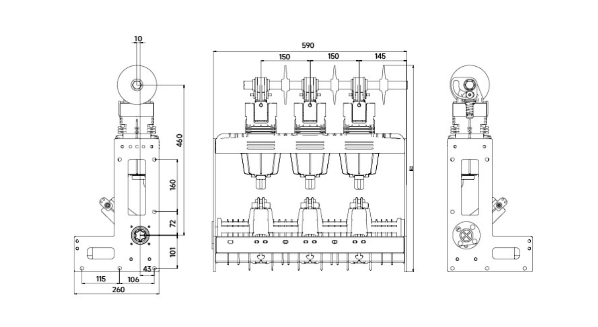 11kv Medium Voltage Vacuum Circuit Breaker With Isolating Switch