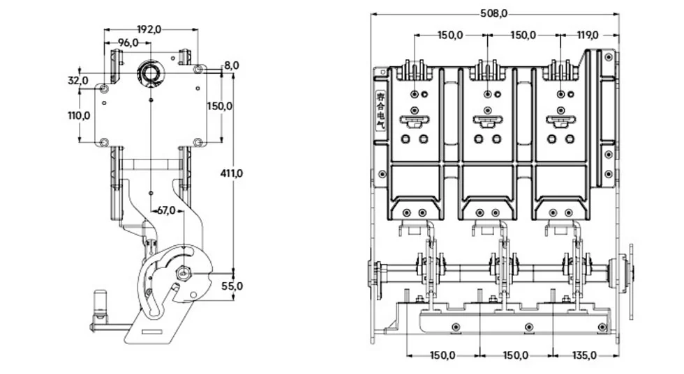22kv Medium Voltage Vacuum Circuit Breaker With Disconnector