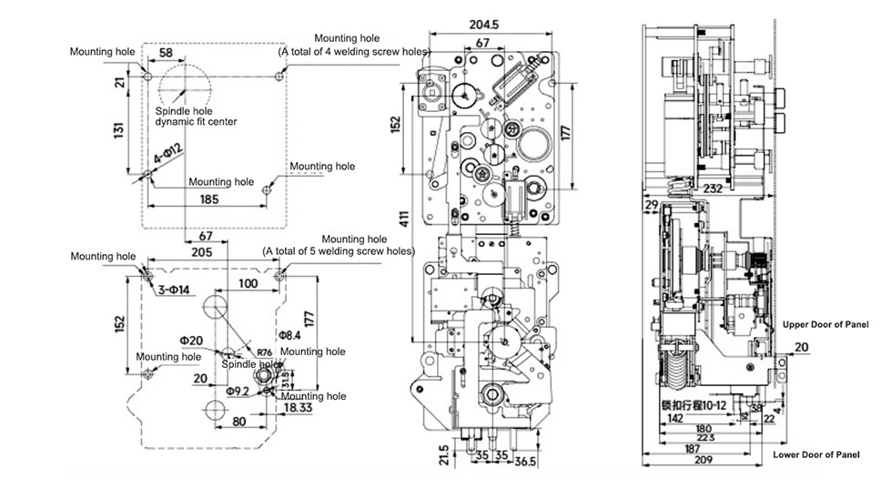11kv Electrical Operation Mechanism For Circuit Breaker Isolating Switch