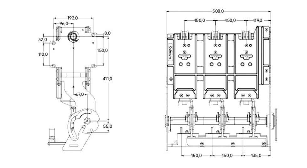 11kv Medium Voltage Switchgear Vacuum Circuit Breaker Isolation Switch