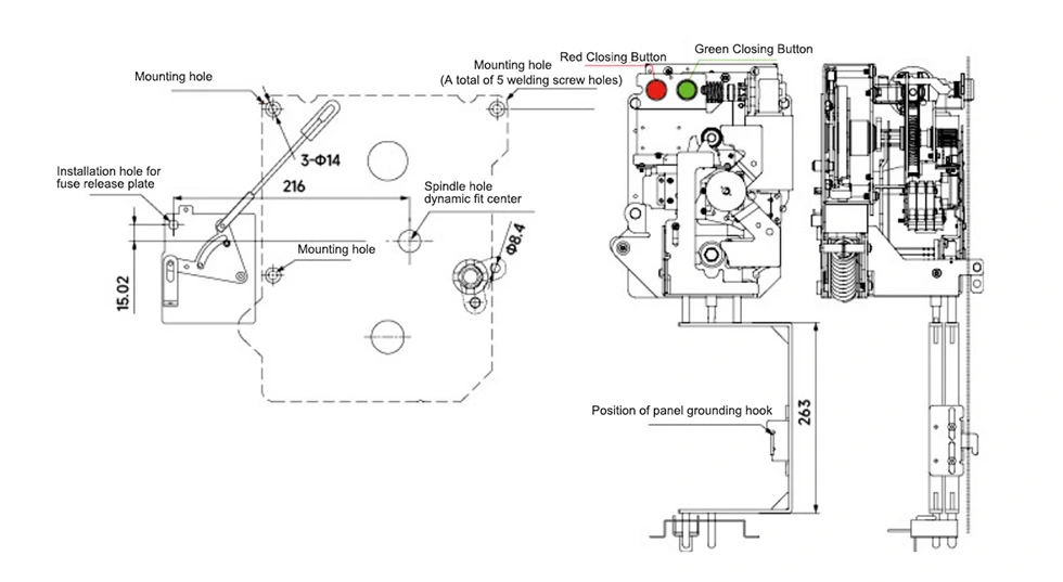 11kv Operating Mechanism For Mv Ring Main Unit