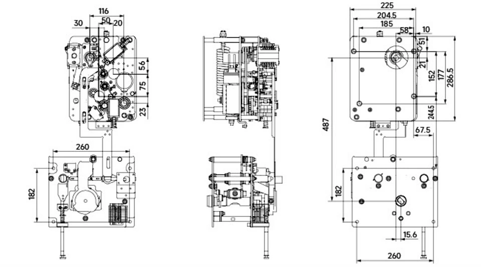 11kv Rmu Electrical Circuit Breaker Disconnector Operating Mechanism