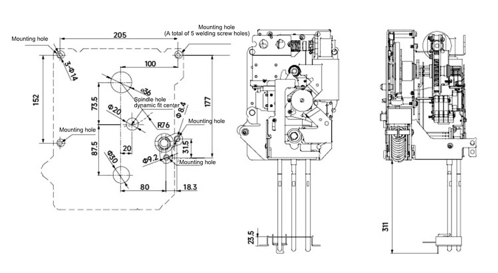 22kv Medium Voltage Switchgear Electrical Mechanism